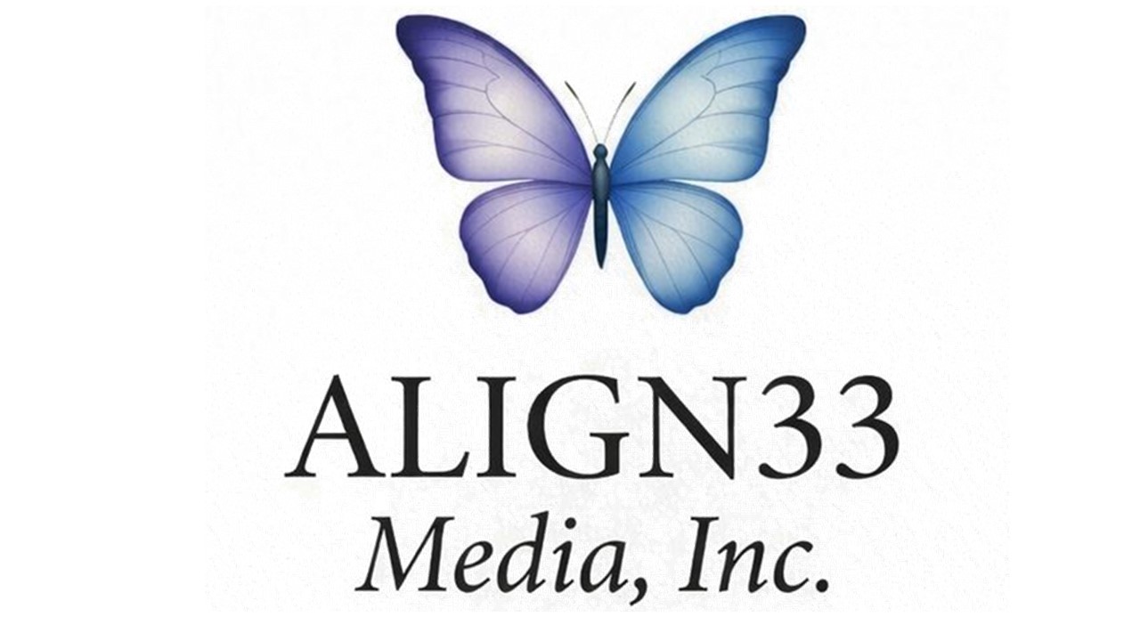 ALIGN33 Media, Inc. butterfly logo